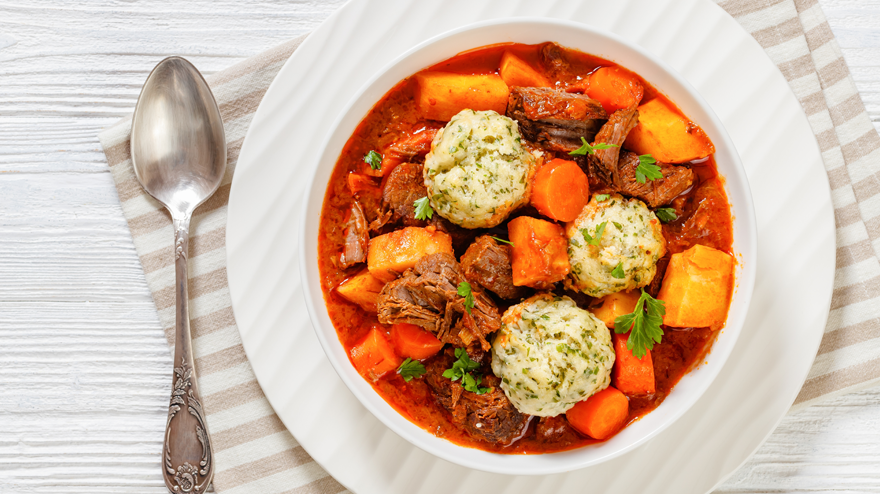 beef stew and dumplings